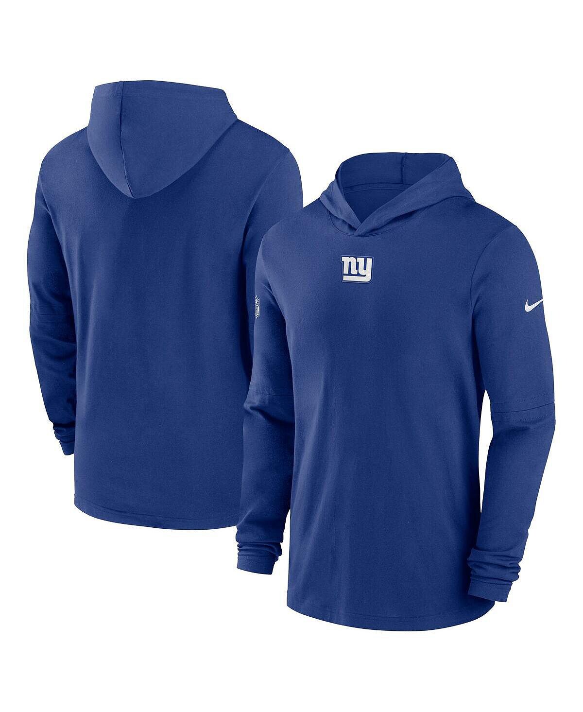 

Мужская футболка с капюшоном и длинными рукавами Royal New York Giants Sideline Performance Nike