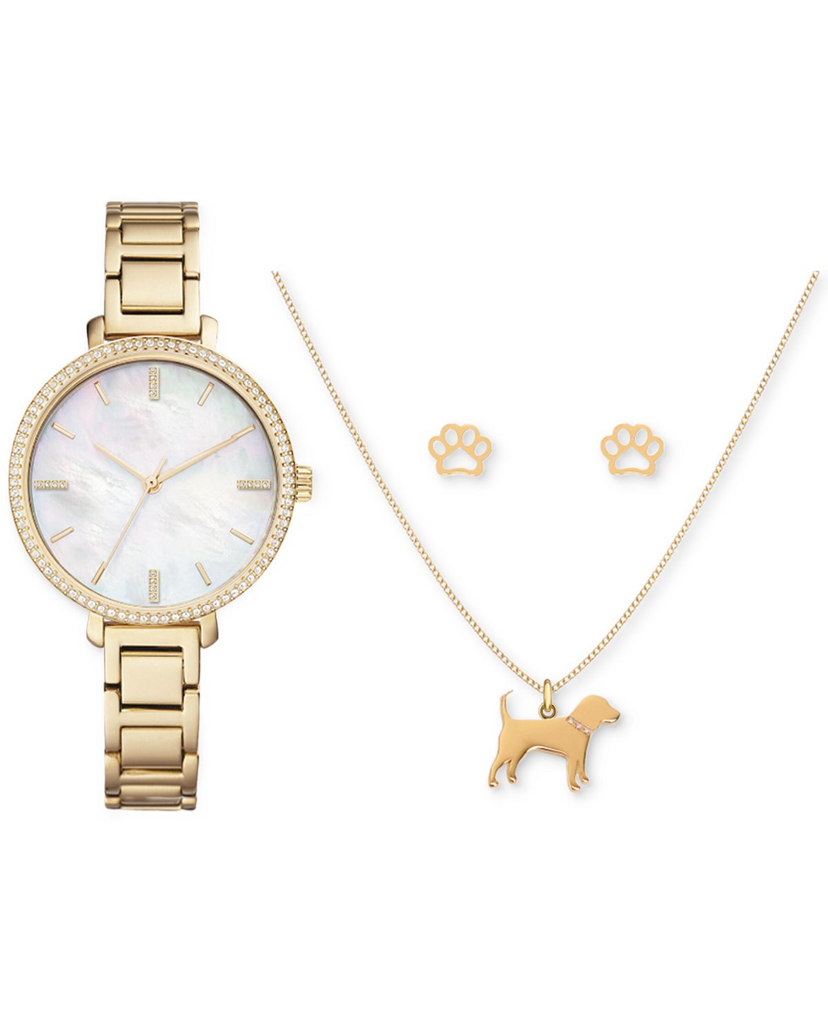 Женские часы-браслет из металлического сплава золотистого цвета, подарочный набор 38 мм Jessica Carlyle, золотой
