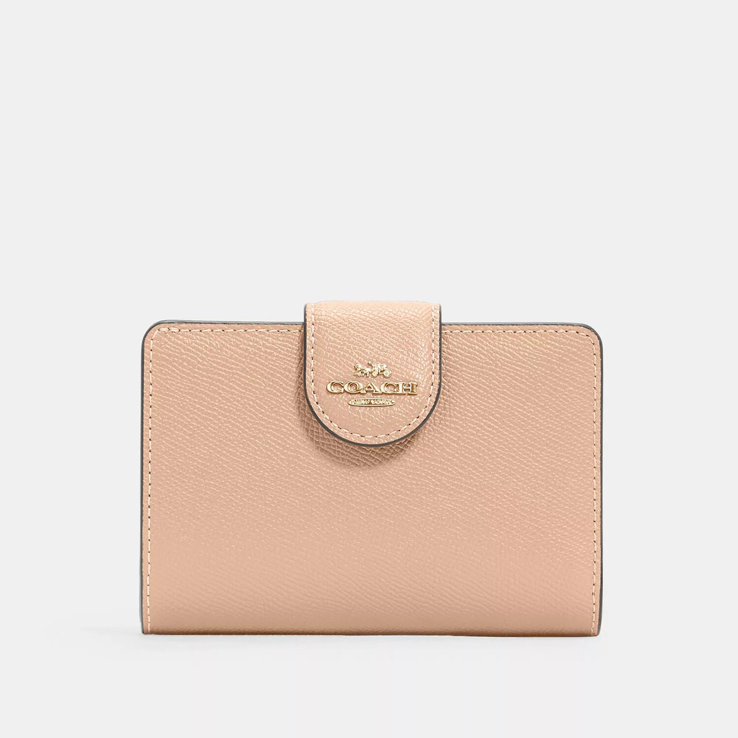 

Угловой кошелек Coach Outlet среднего размера на молнии, цвет Gold/Taupe