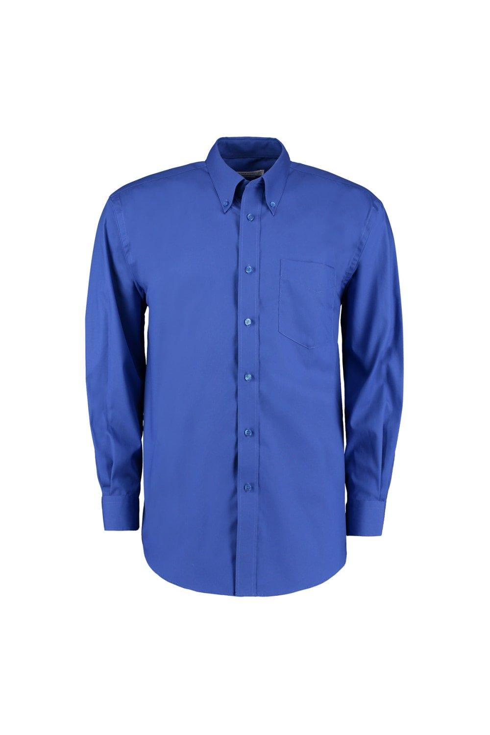 Корпоративная оксфордская рубашка с длинным рукавом Kustom Kit, синий