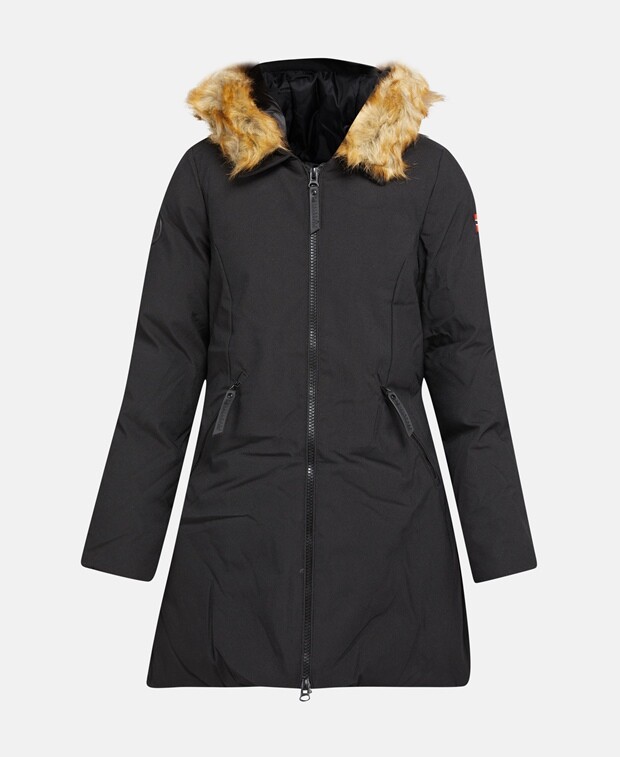 

Парка с меховой отделкой Geographical Norway, черный