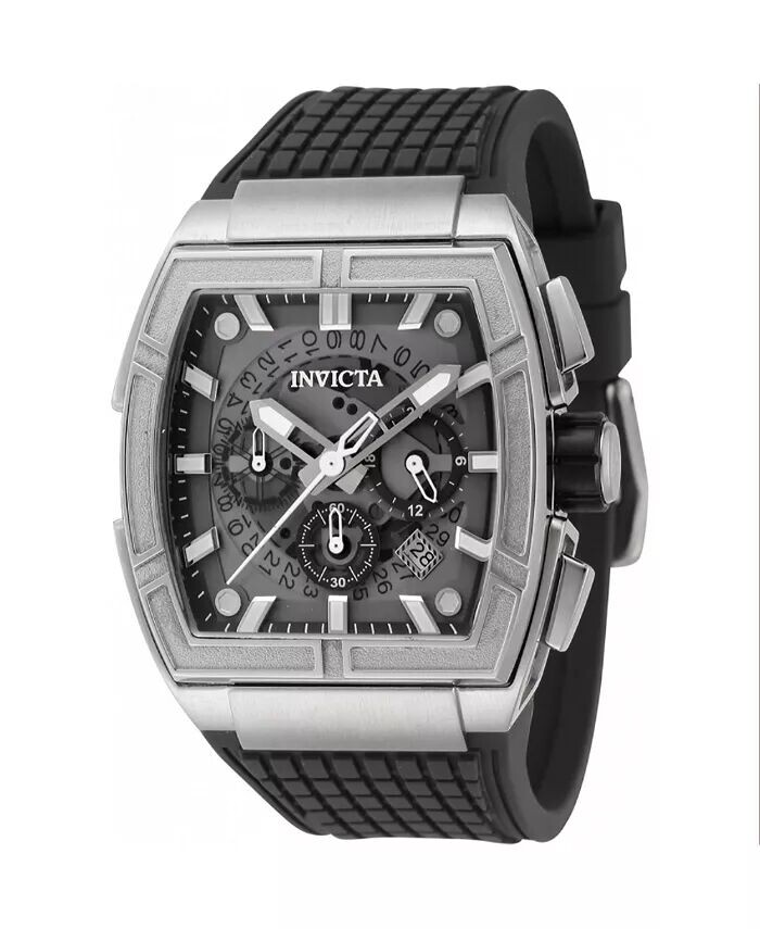 

Мужские многофункциональные часы 44883 S1 Rally Quartz с черным и серым циферблатом Invicta, черный