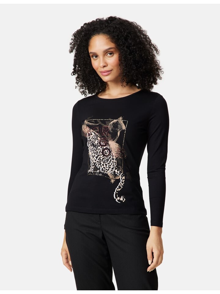 

Футболка Gerry Weber 1/1 Arm, цвет leoplacement on black