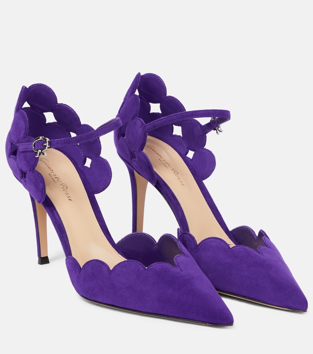 

Замшевые туфли Gianvito Rossi, фиолетовый
