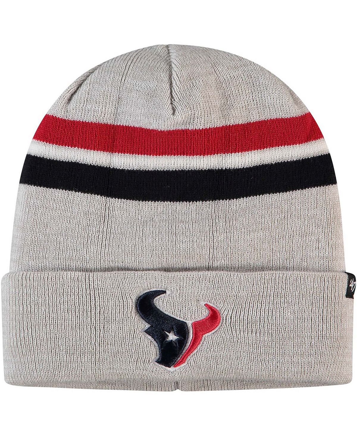 

Мужская серая вязаная шапка с манжетами Houston Texans Monhegan '47 Brand