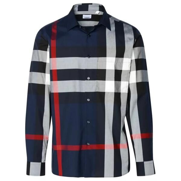 

Футболка navy cotton shirt Burberry, синий