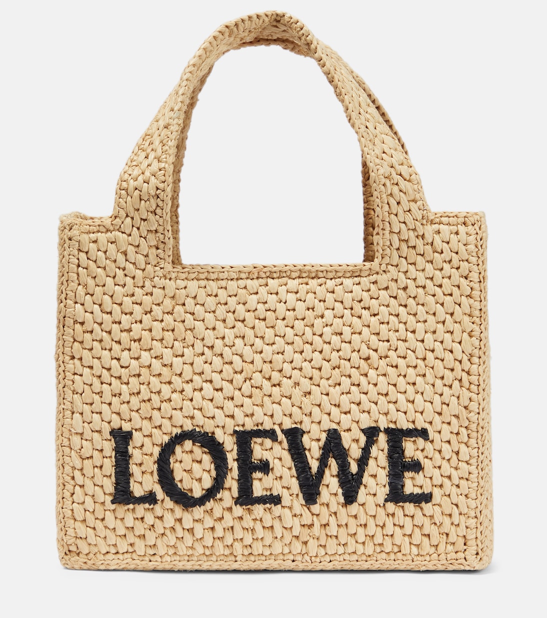 

Сумка-тоут paula's из рафии с логотипом ibiza Loewe, бежевый