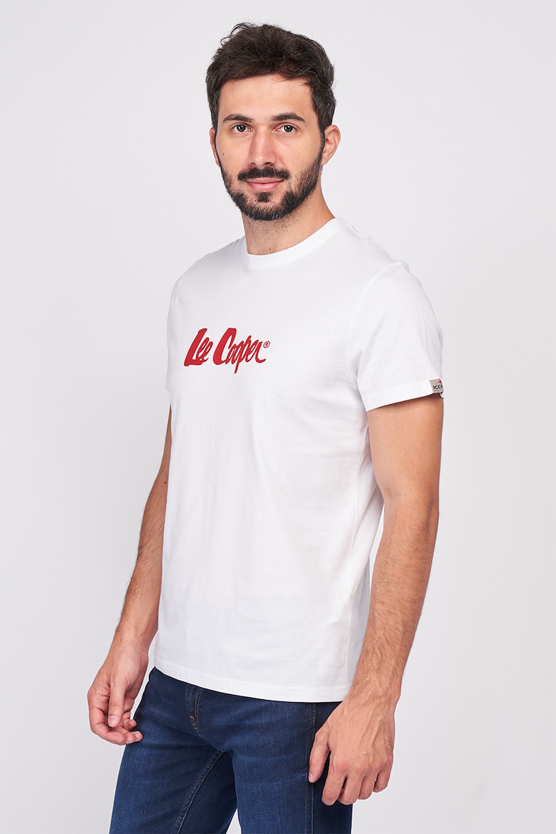 

Футболка с овальным вырезом и логотипом Lee Cooper, красный