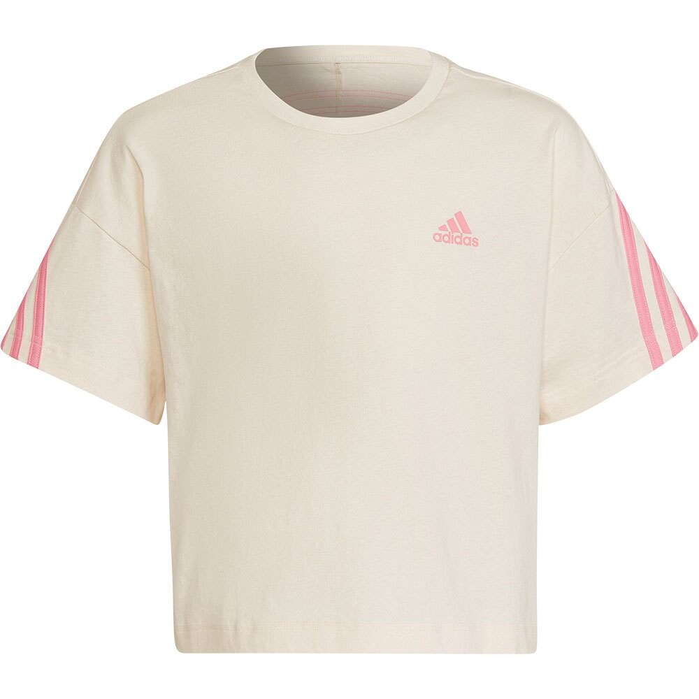 

Футболка с коротким рукавом adidas Organic Cotton Future Icons Sport 3 Stripes Loose, белый