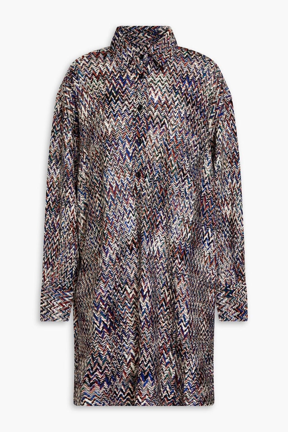 

Платье-рубашка мини крючком Missoni, черный