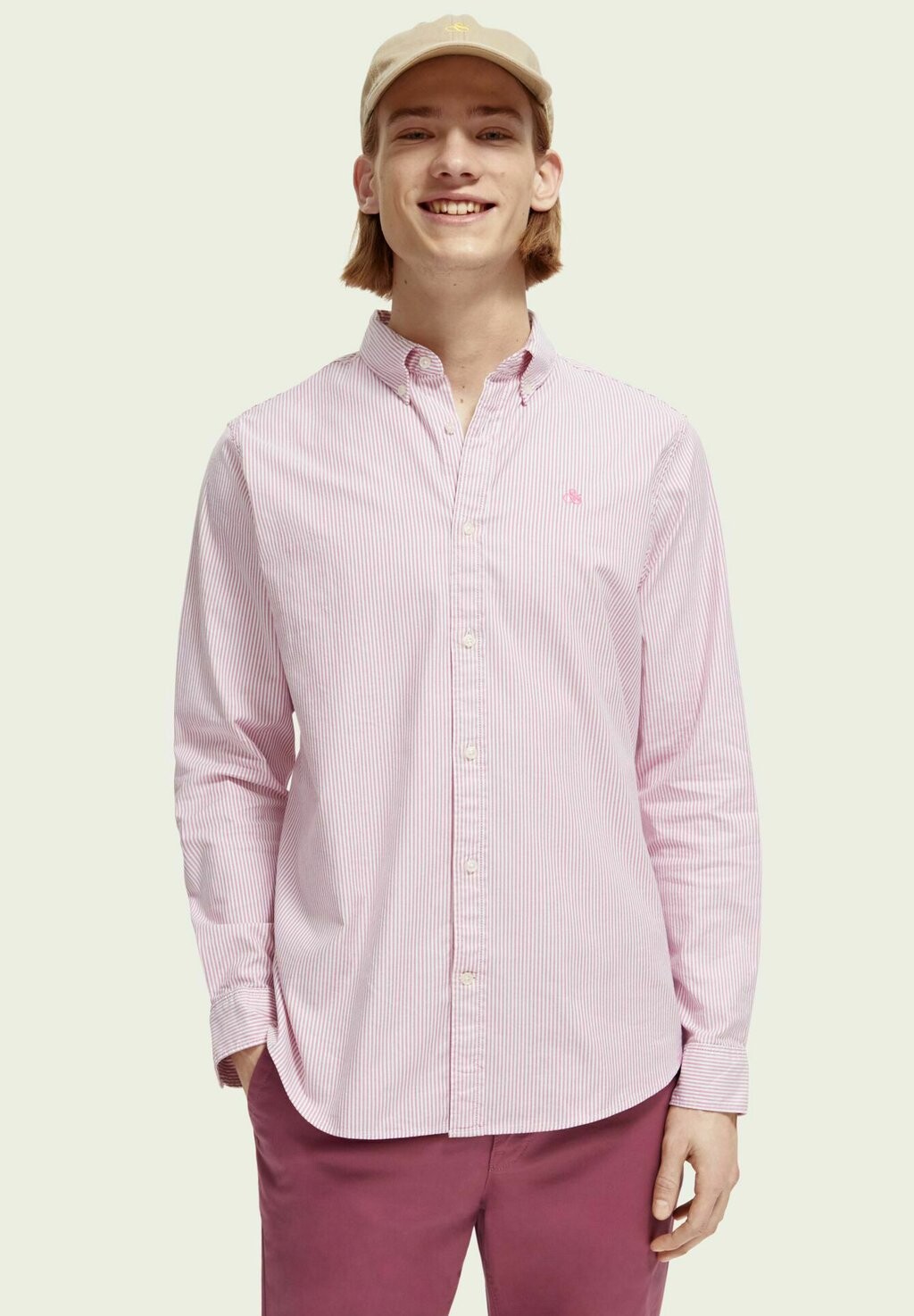 

Рубашка REGULAR FIT OXFORD Scotch & Soda, цвет pink white stripe