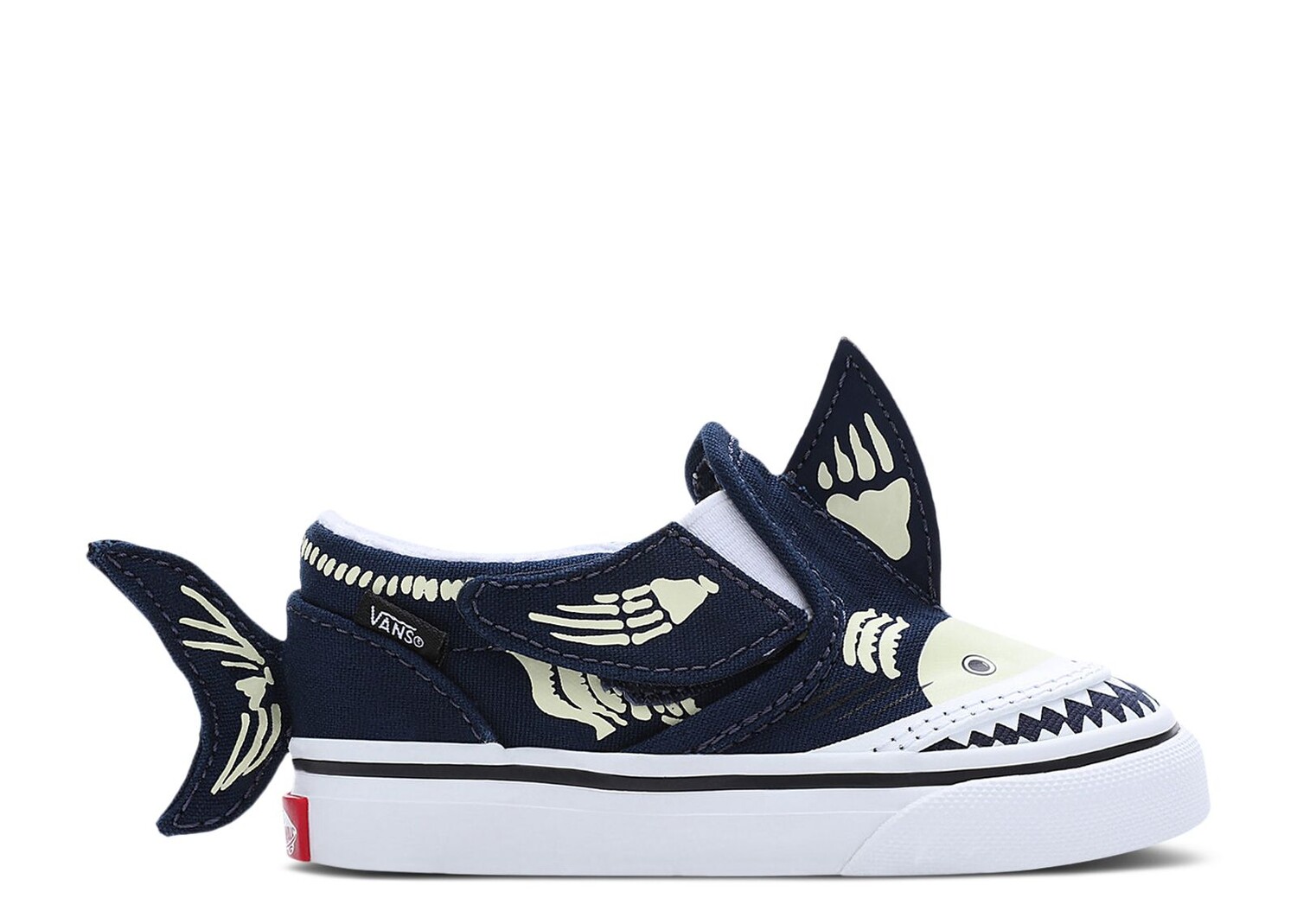 

Кроссовки Vans Slip-On V Toddler 'Shark Glow', синий