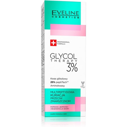 Glycol Therapy 3% мультипептидное средство против морщин 18 мл, Eveline Cosmetics