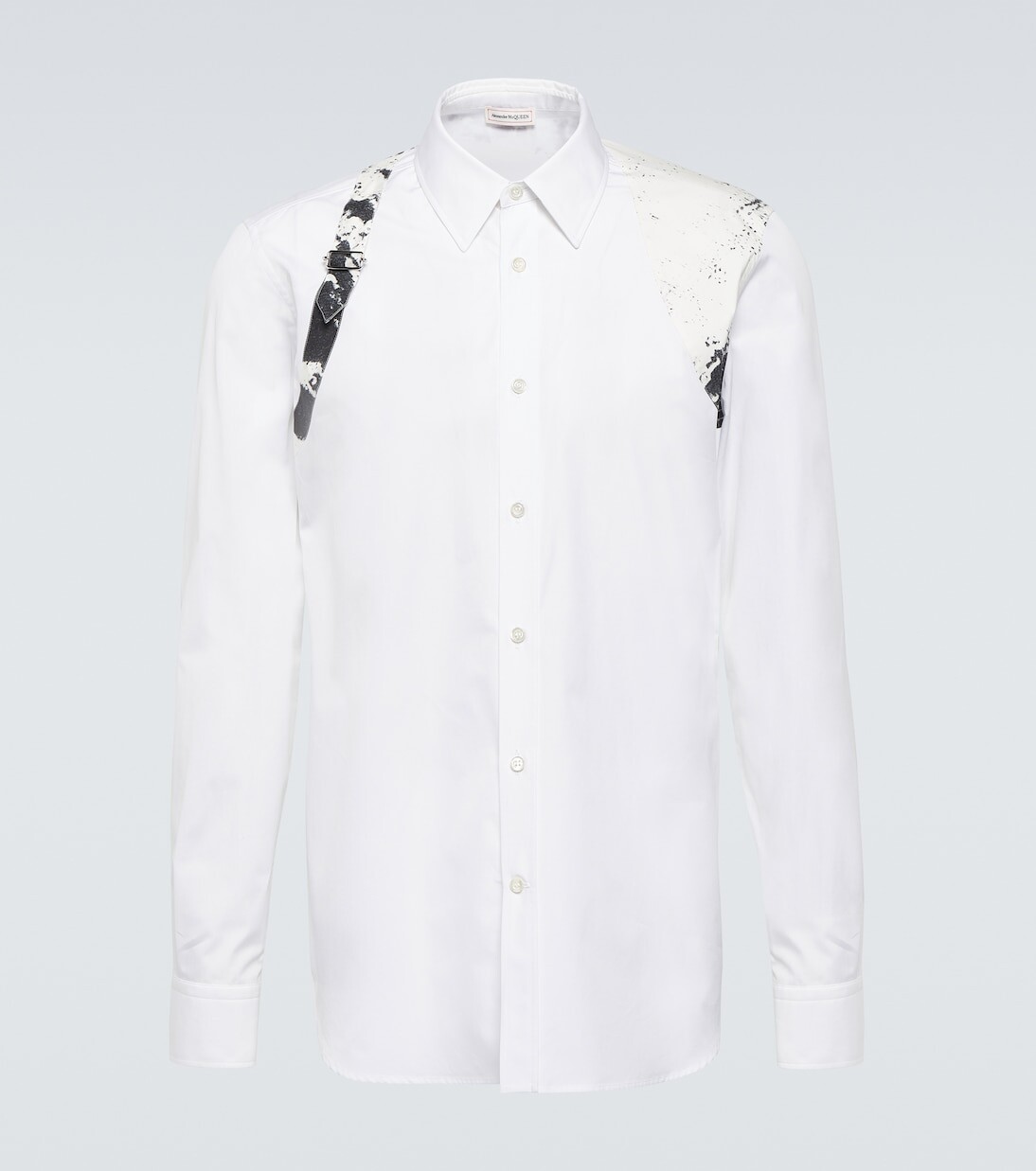 

Рубашка из хлопкового поплина fold harness Alexander Mcqueen, белый