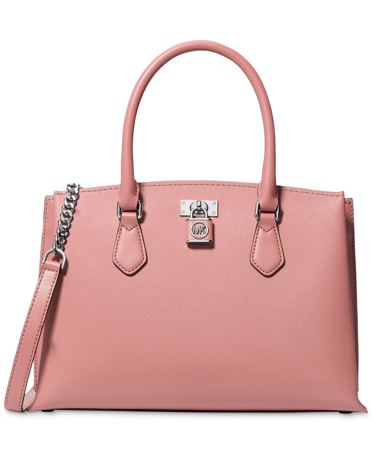 

Рубиновая кожаная сумка-портфель среднего размера с двумя отделениями Michael Kors