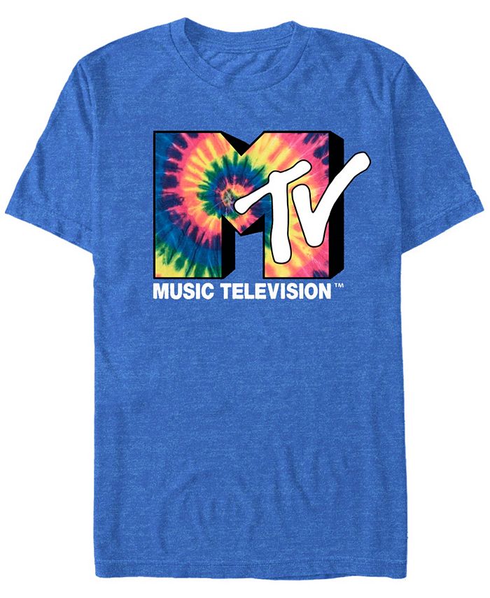 Мужская футболка с короткими рукавами и логотипом MTV в винтажном стиле Tie-Dye Fifth Sun, синий мужская футболка cuphead с короткими рукавами и круглым профилем в винтажном стиле cuphead fifth sun синий
