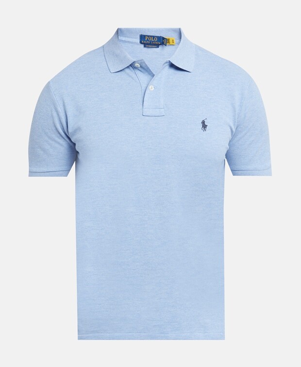 

Рубашка-поло из пике Polo Ralph Lauren, светло-синий