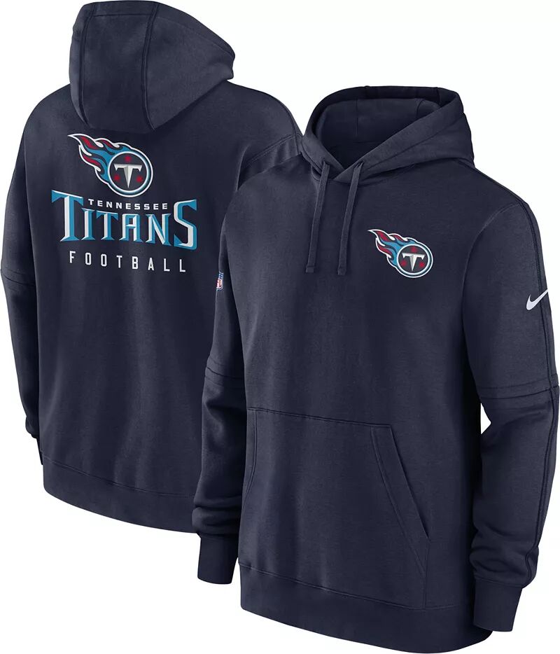 

Мужская темно-синяя пуловер с капюшоном Nike Tennessee Titans 2023 Sideline Club