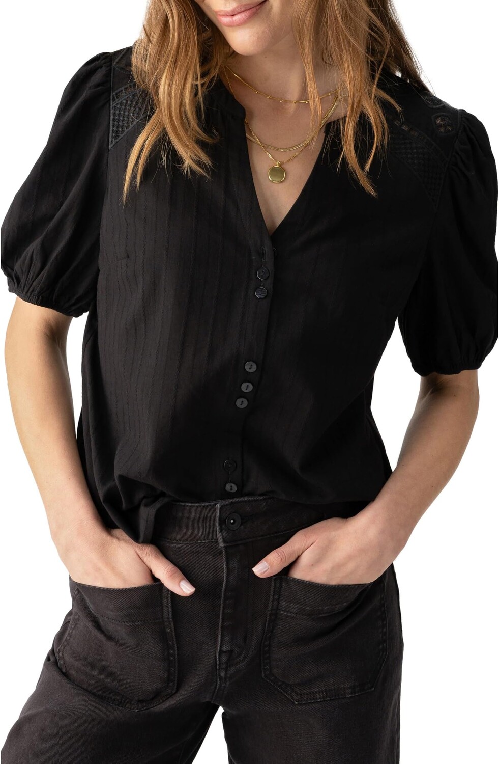 

Блуза Sanctuary Lift Me Up Blouse, черный