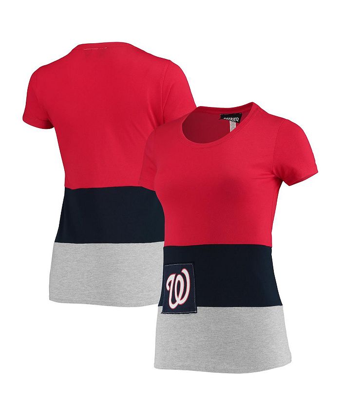 

Женская красная приталенная футболка Washington Nationals Refried Apparel, красный