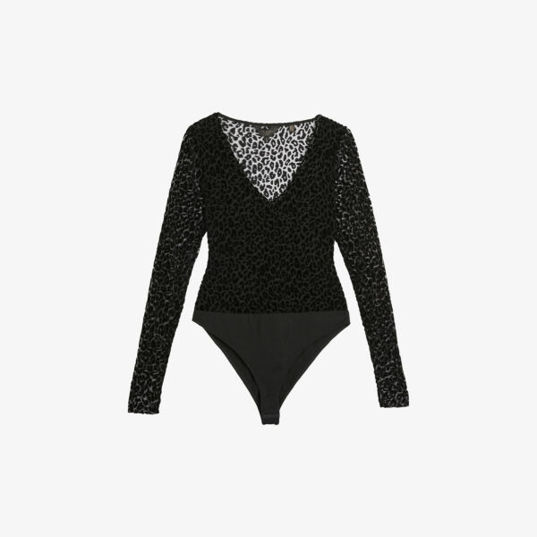 

Боди Darcina из сетчатой ткани с леопардовым принтом Ted Baker, черный