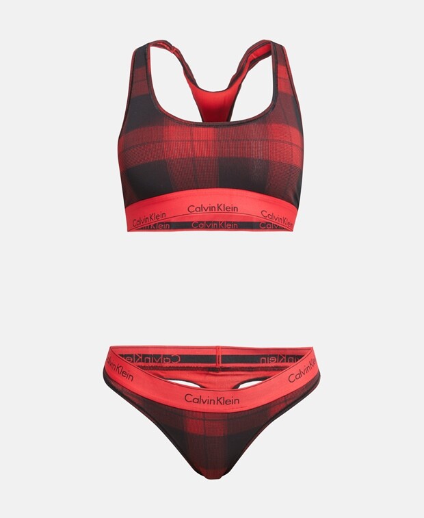 

Комплект из бюстгальтера и стрингов Calvin Klein Underwear, красный