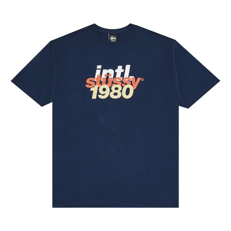 

Футболка Stussy International 1980 'Navy', синий