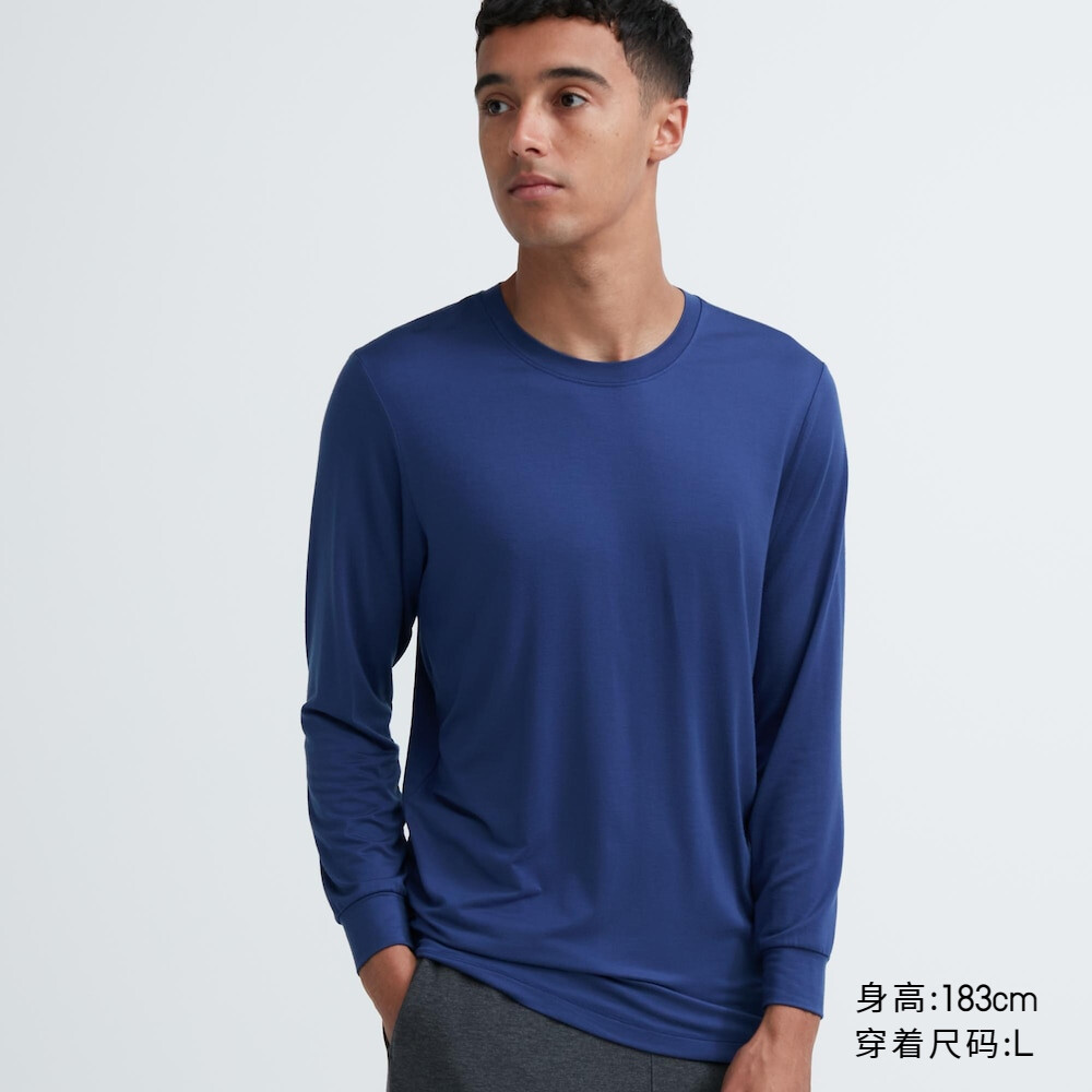 

Мужская футболка Uniqlo HEATTECH с круглым вырезом, синий