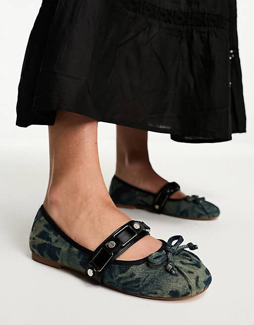 

Джинсовые балетки с фурнитурой ASOS DESIGN Labyrinth