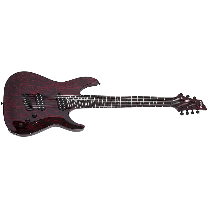 Электрогитара Schecter C-7 Multiscale Silver Mountain Blood Moon 7-String Electric Guitar + Free Gig Bag