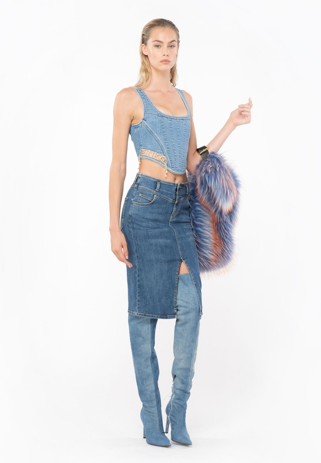 

Блузка 100565-A0Zu Giavellotto Pinko, цвет light vintage wash