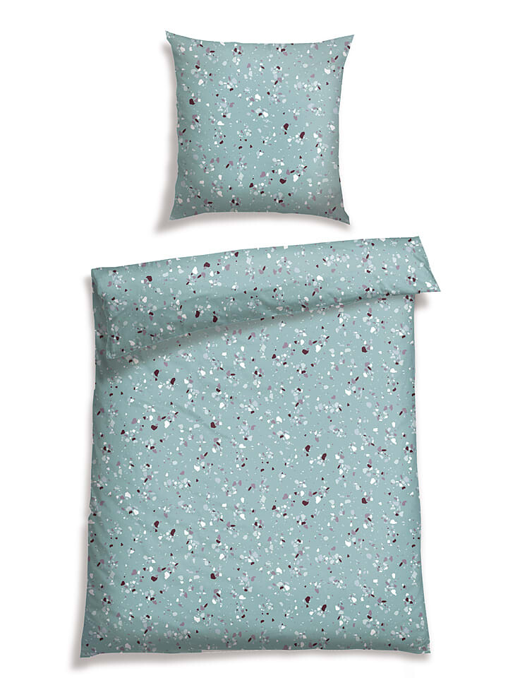 

Постельное белье Schiesser Renforcé Set Terrazzo, бирюзовый