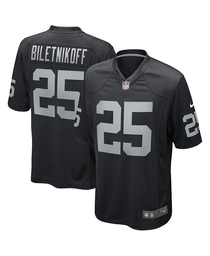 

Мужская черная майка игрока пенсионера Fred Biletnikoff Las Vegas Raiders Game Nike, черный