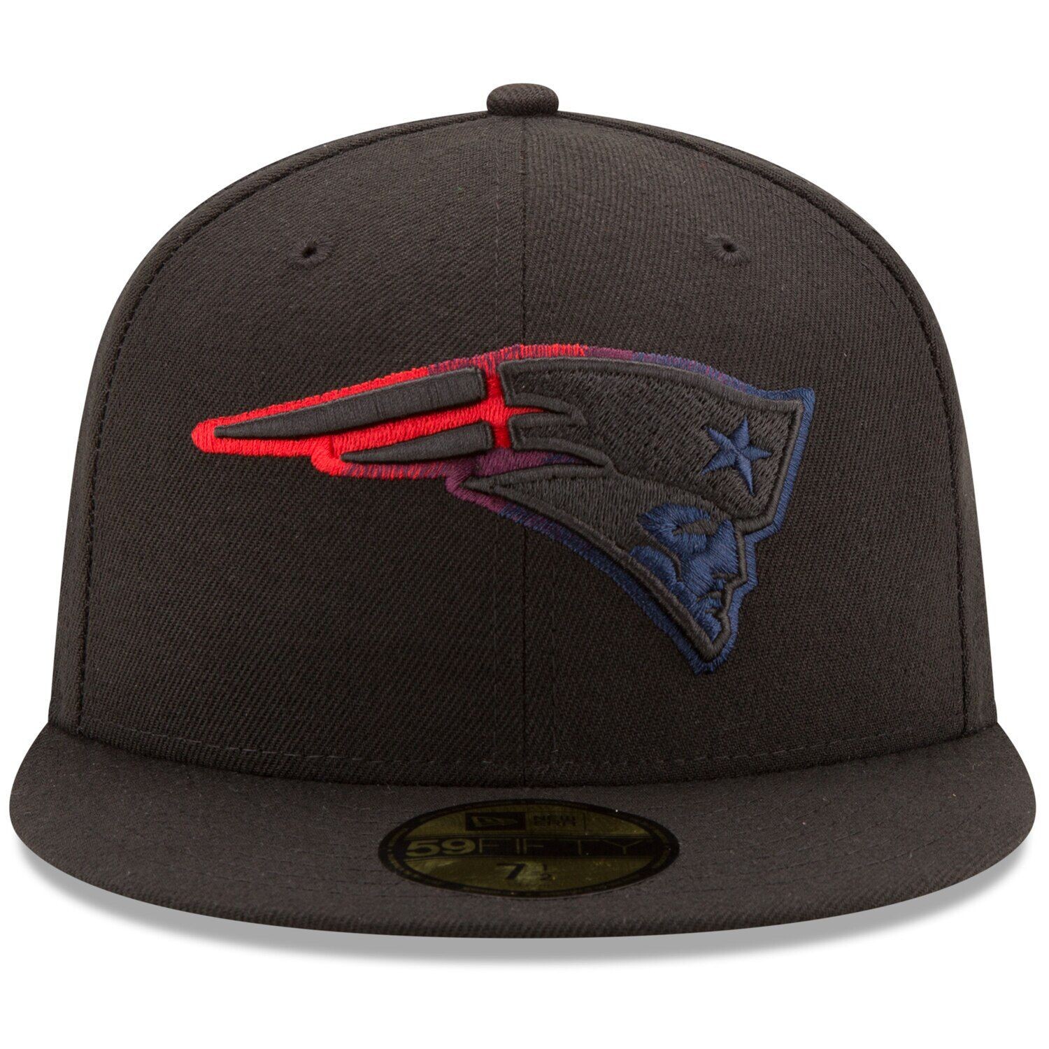 

Мужская облегающая шляпа New Era Black New England Patriots Color Dim 59FIFTY