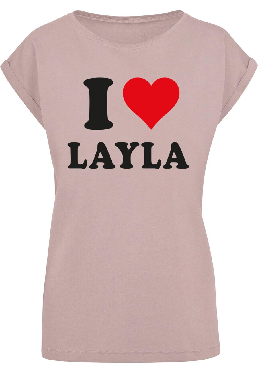 

Футболка Merchcode I LOVE LAYLA, темно-розовый