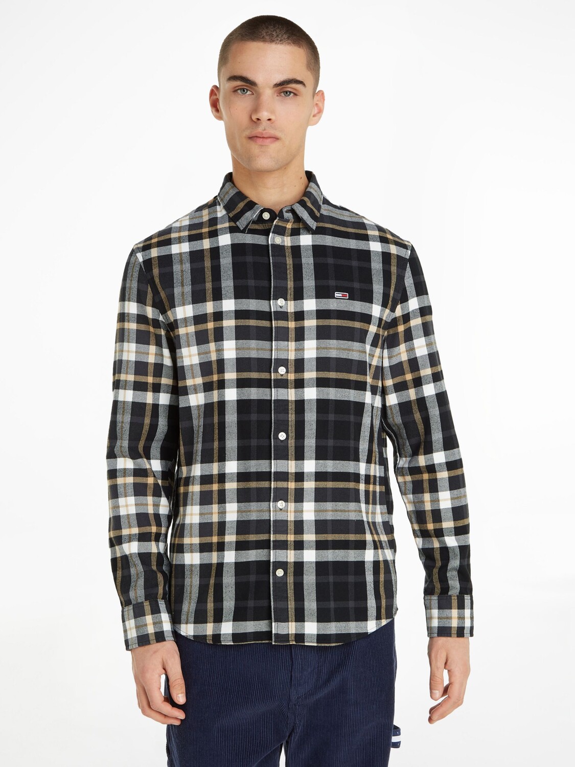 

Рубашка в клетку с длинным рукавом Tommy Jeans, черный/мульти