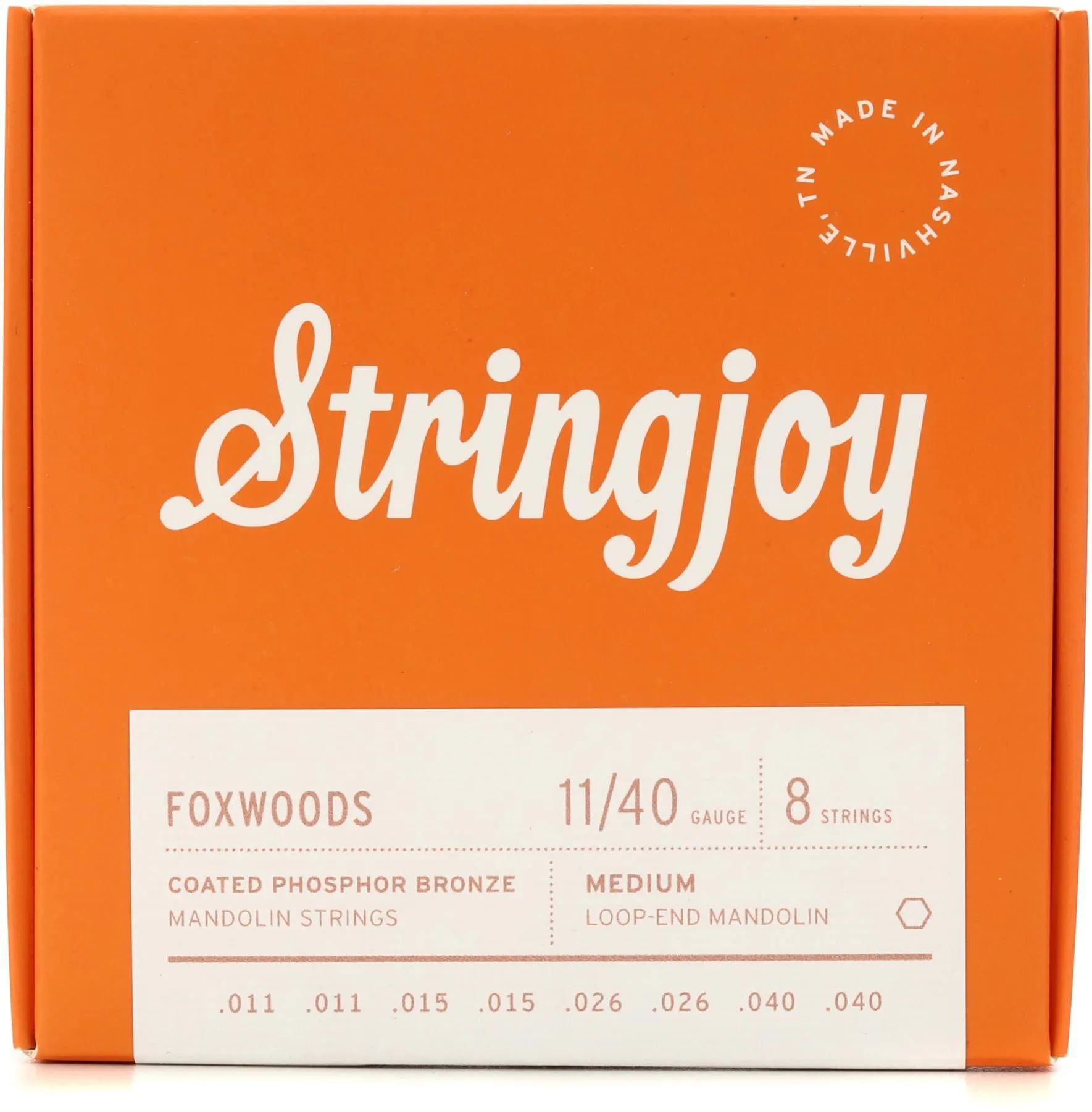 

Новые струны для мандолины Stringjoy Foxwoods с покрытием из фосфористой бронзы — .011 — .040, средние