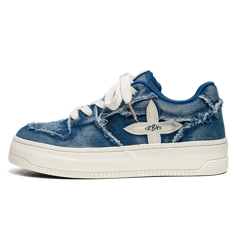 

Холщовые кеды мужские низкие 12345, цвет Denim Blue