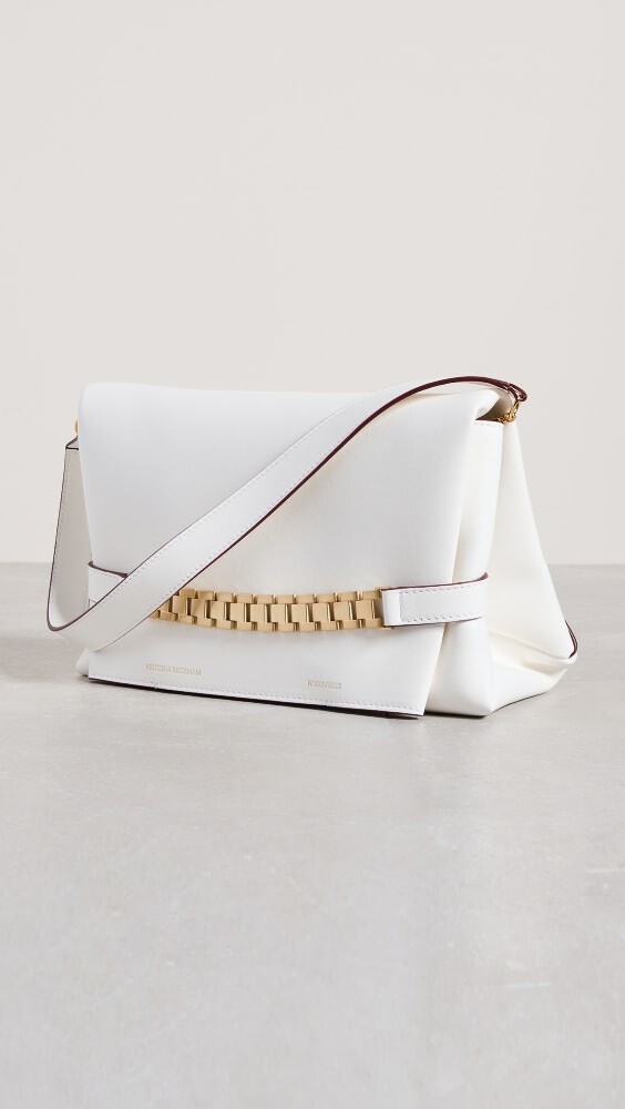 

Сумка-клатч Victoria Beckham Chain Pouch, белый