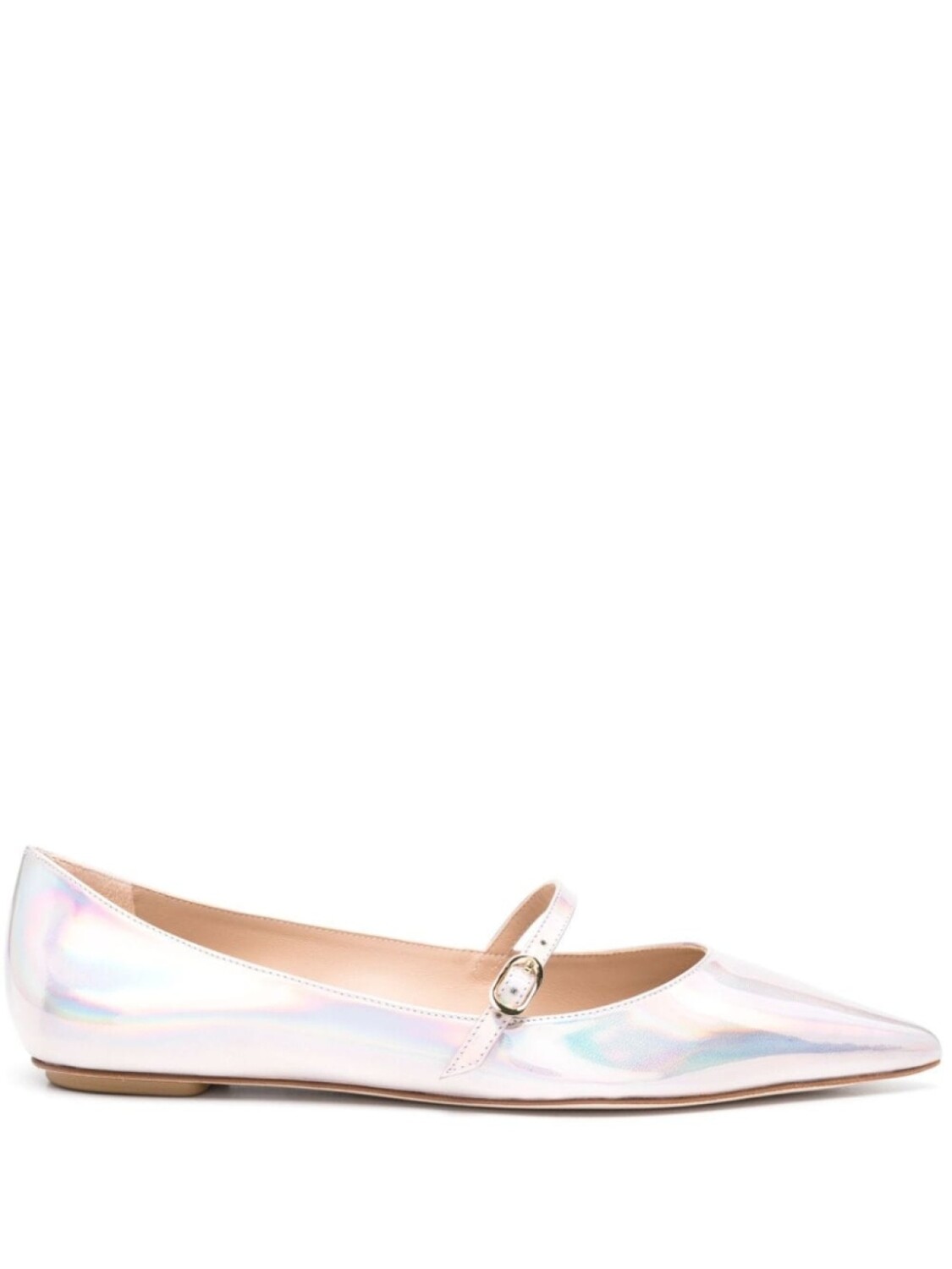 

Stuart Weitzman балетки Emilia Mary Jane, нейтральный цвет