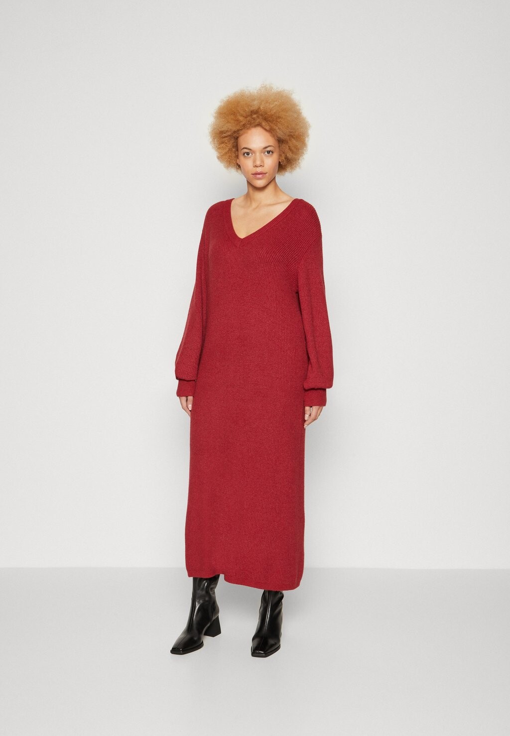 

Платье Object OBJMALENA DRESS, красный георгин меланж