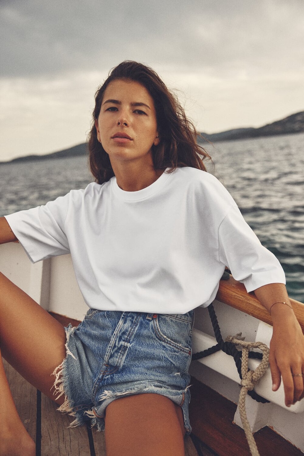 

Хлопковый топ ZARA, белый