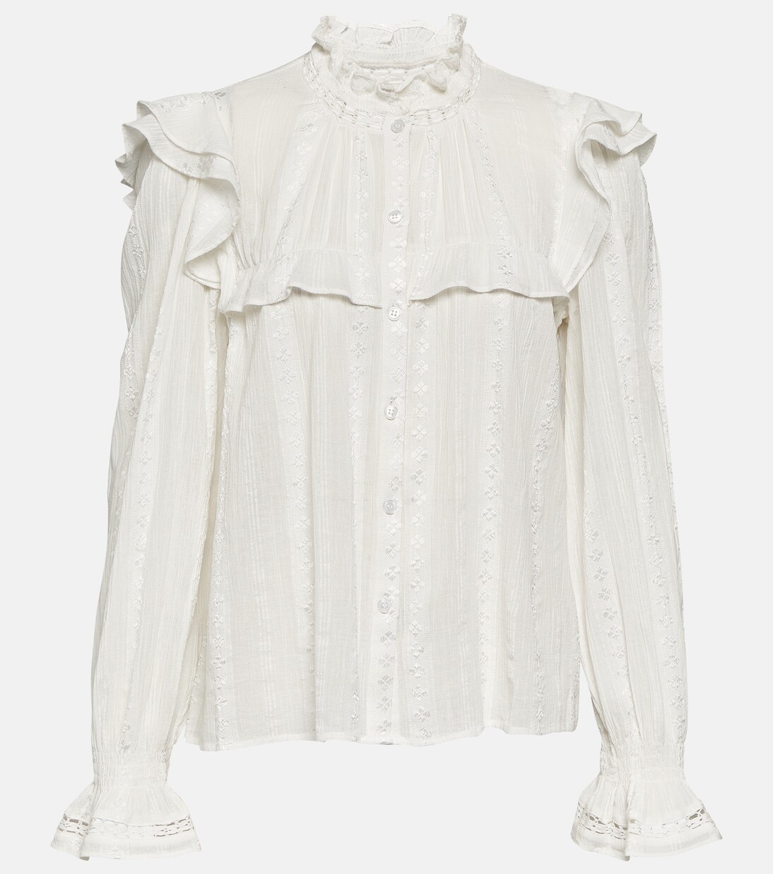 

Блузка jatedy из смесового хлопка Marant Etoile, белый