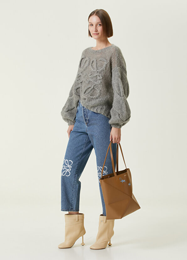 

Синие укороченные джинсовые брюки anagram Loewe, Синий