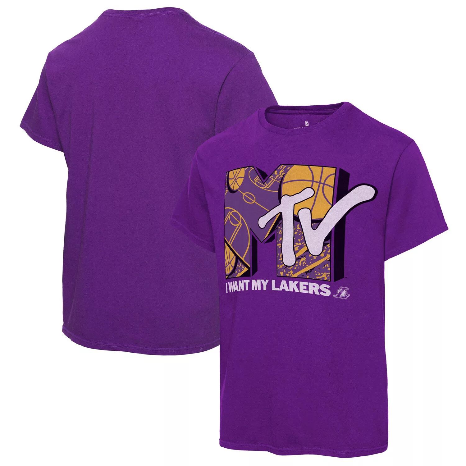 

Мужская футболка Junk Food фиолетового цвета Los Angeles Lakers NBA x MTV I Want My T-Shirt, Фиолетовый