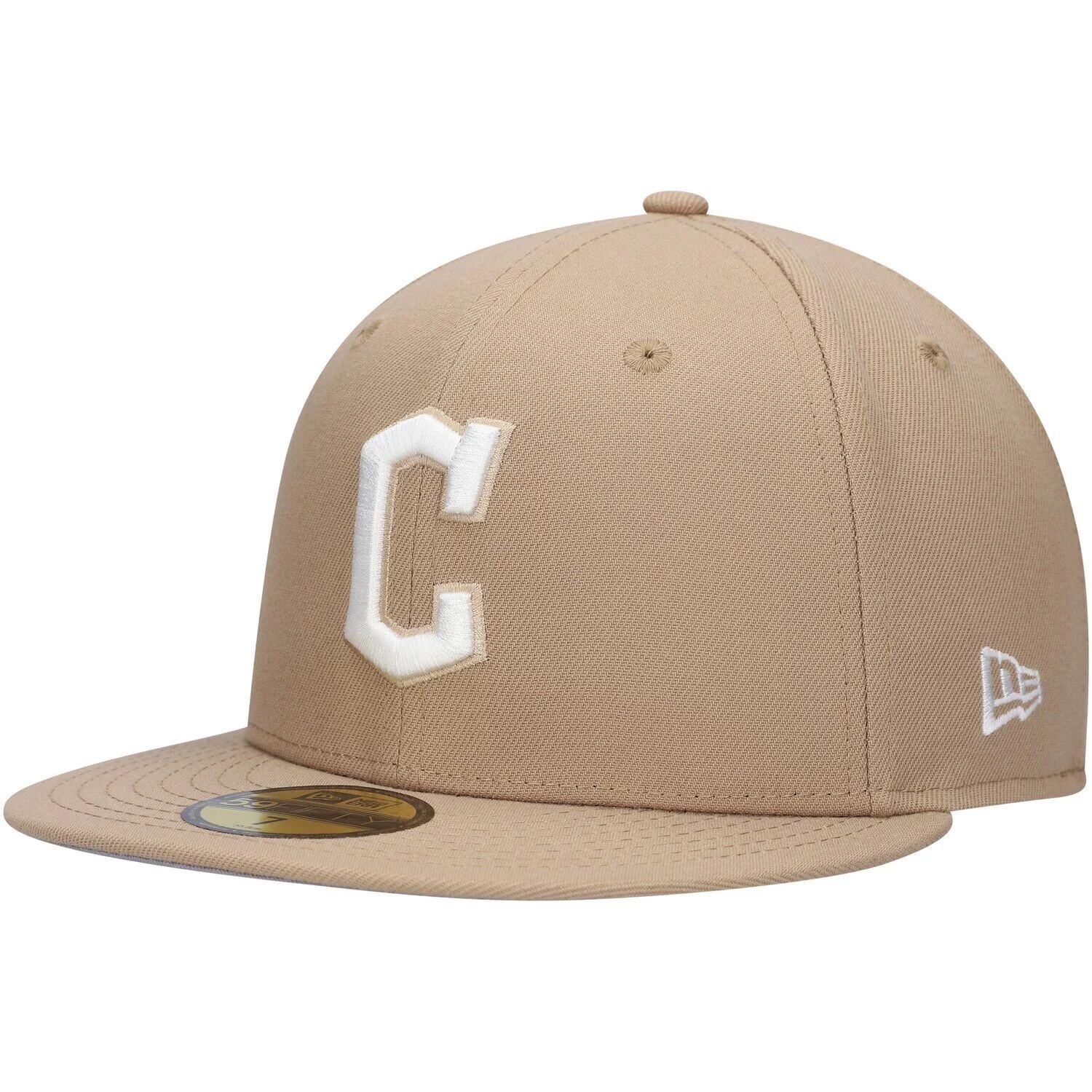 

Мужская приталенная кепка New Era цвета хаки Cleveland Guardians 59FIFTY