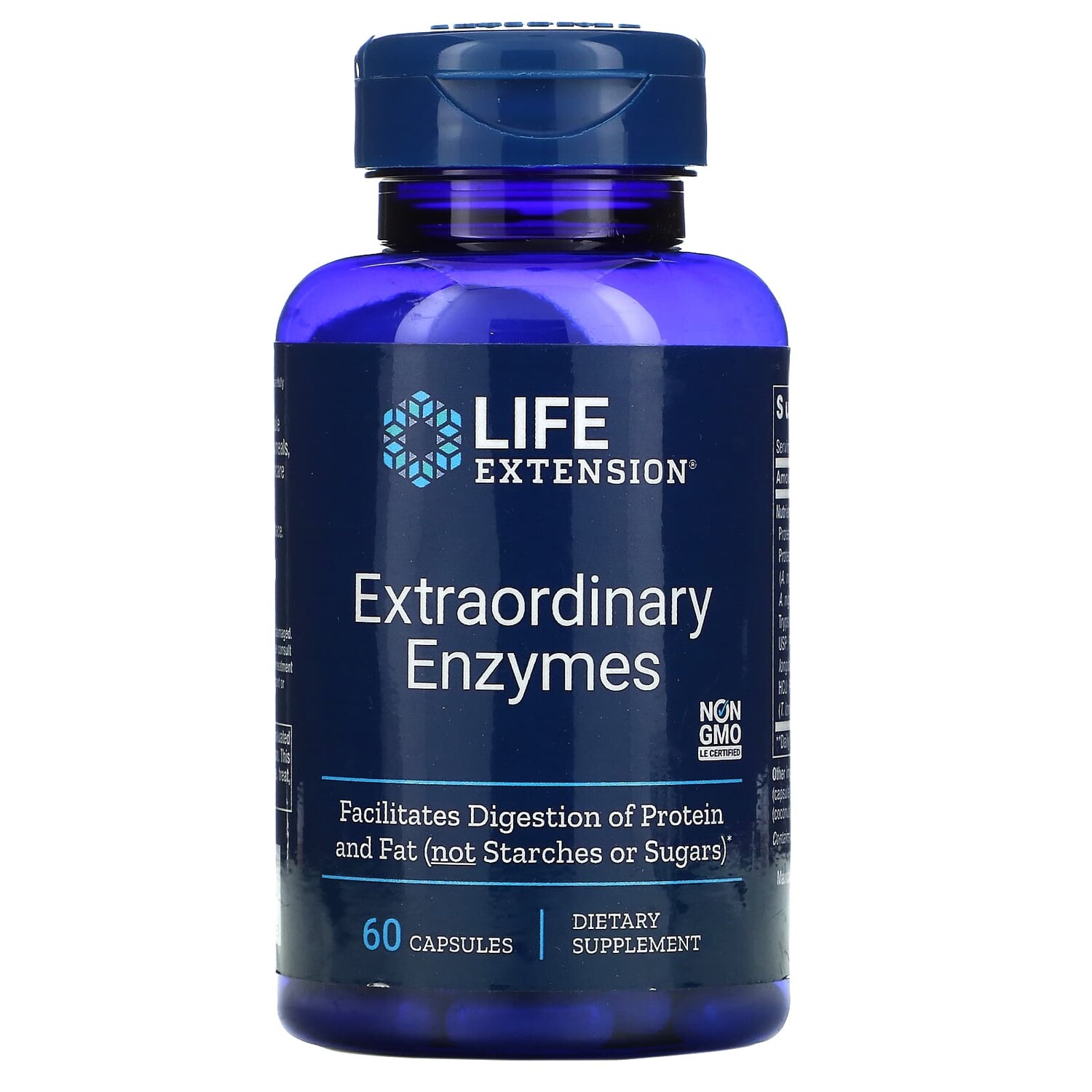 

Дополнительные ферменты, 60 капсул, Life Extension