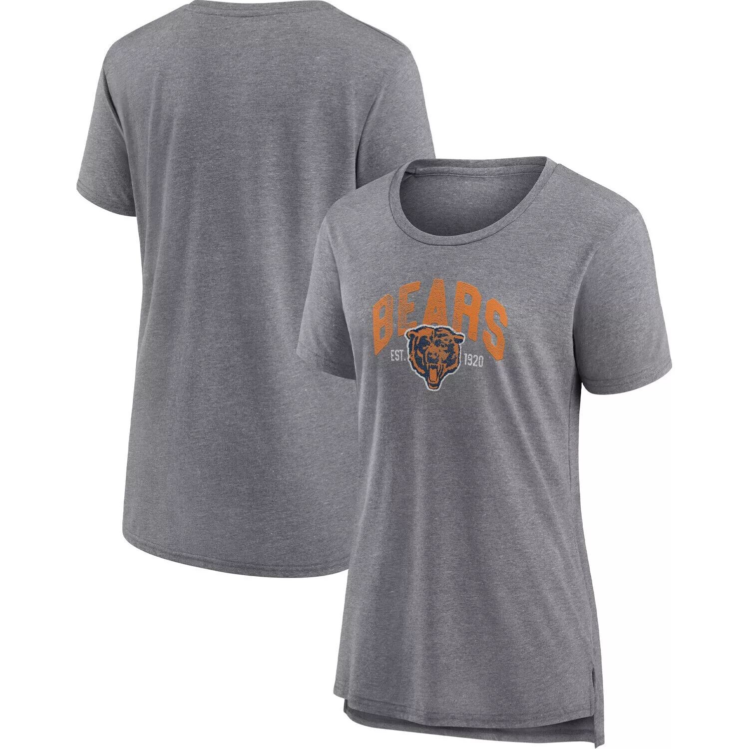 

Женская футболка с логотипом Fanatics серого цвета Chicago Bears с открытой спиной в стиле модерн Fanatics, Серый