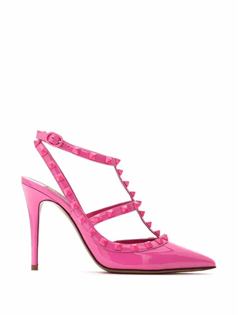

Лакированные слингбэки Rockstud Valentino Garavani, розовый