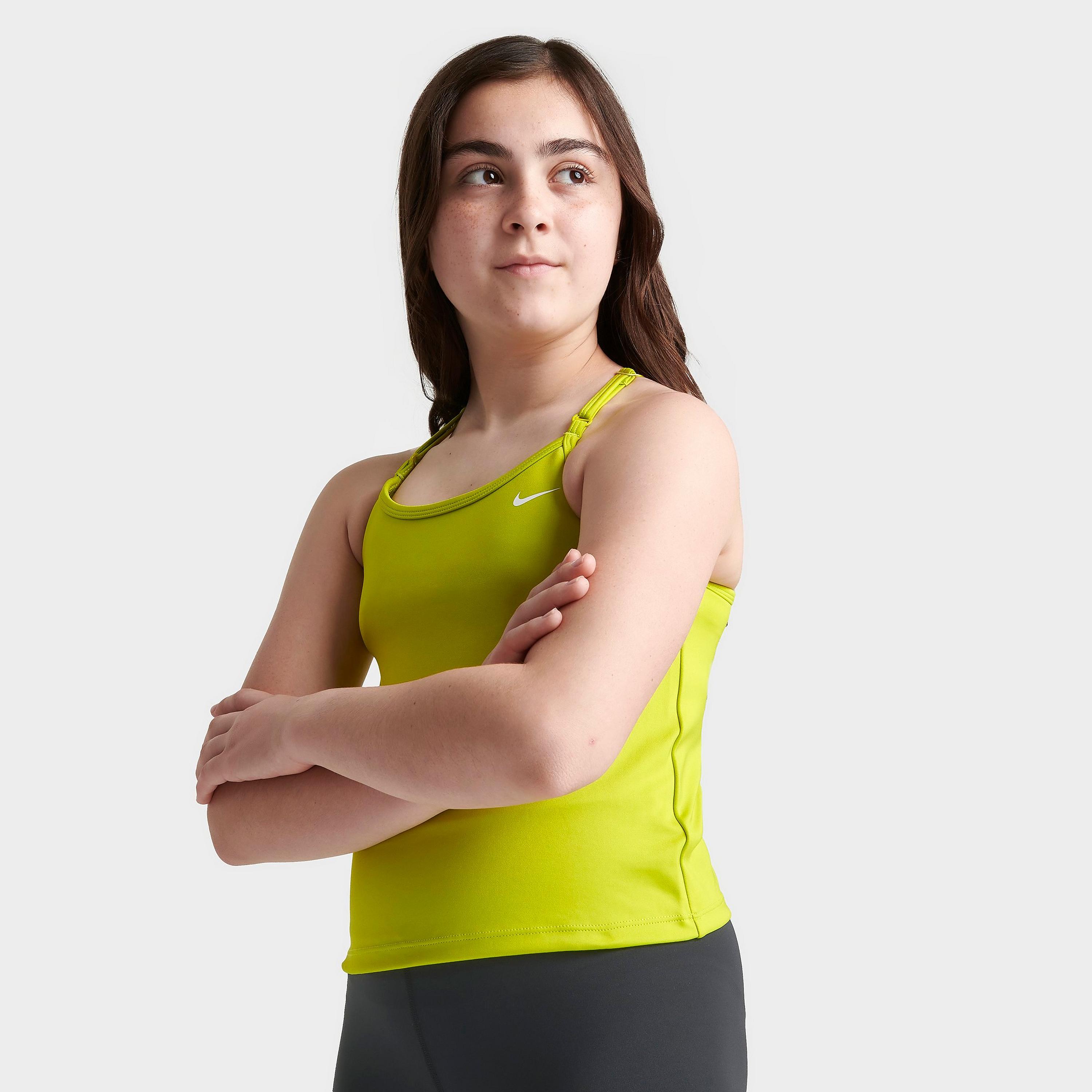 

Спортивный бюстгальтер Nike Dri-FIT Indy Tank для девочек, желтый